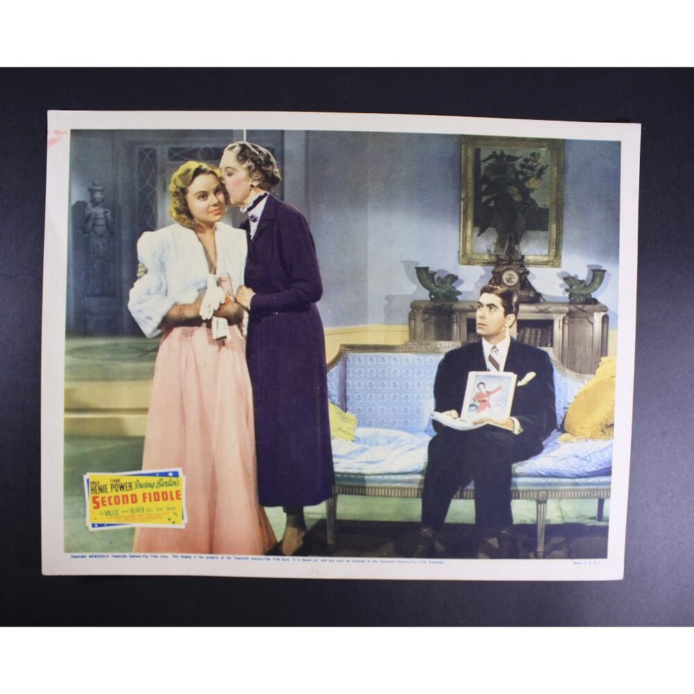 1939 Second Fiddle original lobby card 11x14", Sonja Henie, Tyrone Power,